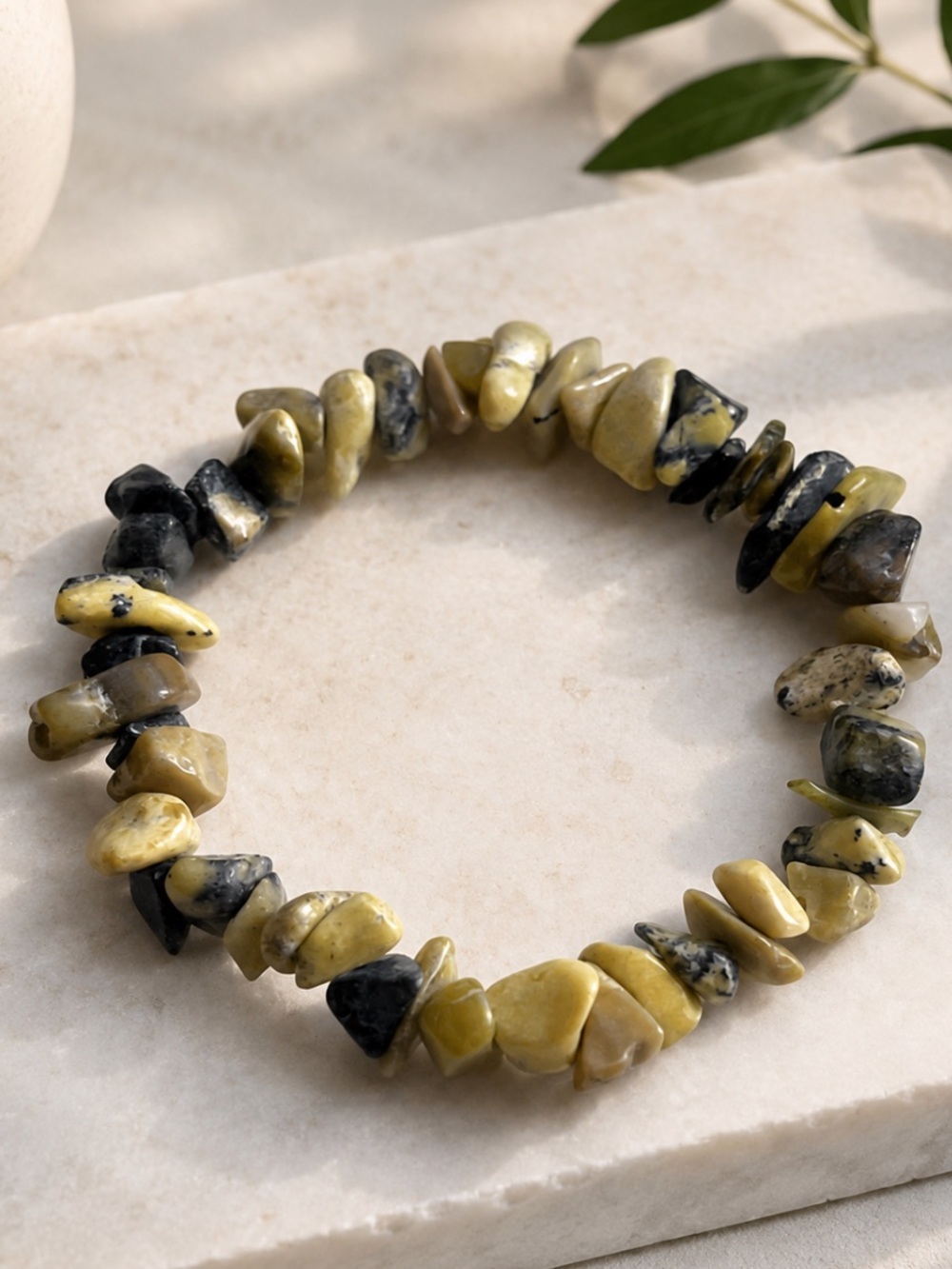 Stone Beaded Stretch Bracelet